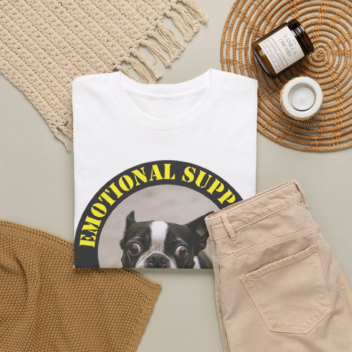 Emotional Support Human Tee — Funny Boston Terrier Pet Lover Shirt