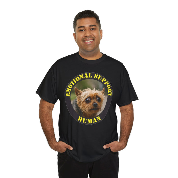 Emotional Support Human T-Shirt — Cute Yorkie Pet Therapy Tee