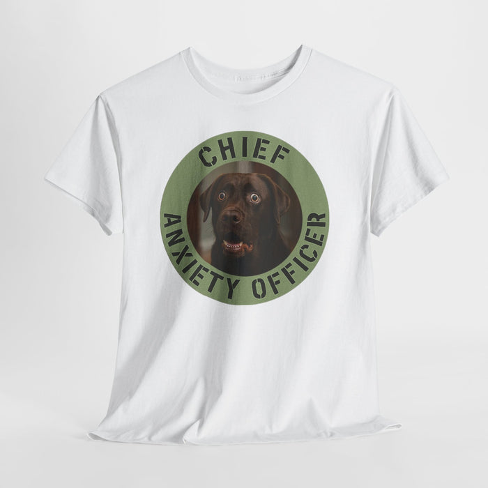 Chief Anxiety Officer Dog T‑Shirt – Funny Pet Lover Tee