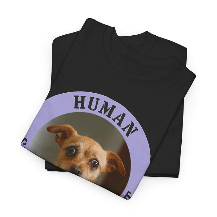 Human Security Blanket T-Shirt — Cute Dog Photo Graphic Tee