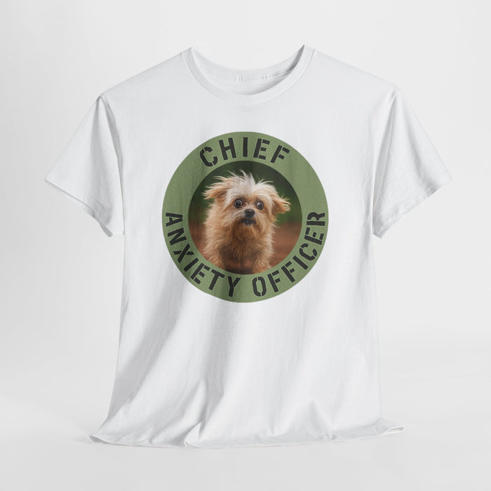 Chief Anxiety Officer T-Shirt — Cute Dog Graphic Tee
