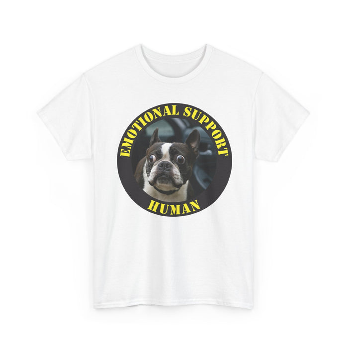Emotional Support Human T-Shirt — Funny Boston Terrier Pet Tee