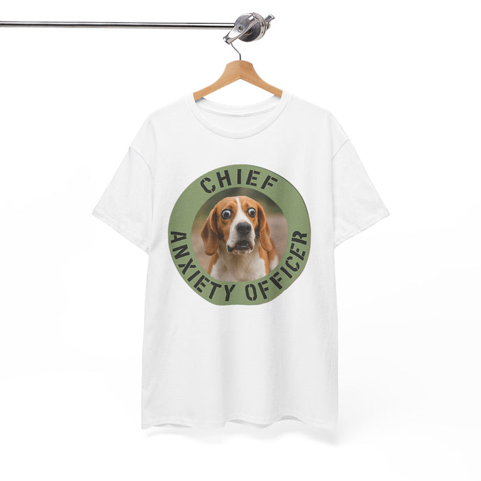 T-Shirt — "Chief Anxiety Officer" Dog Graphic Tee