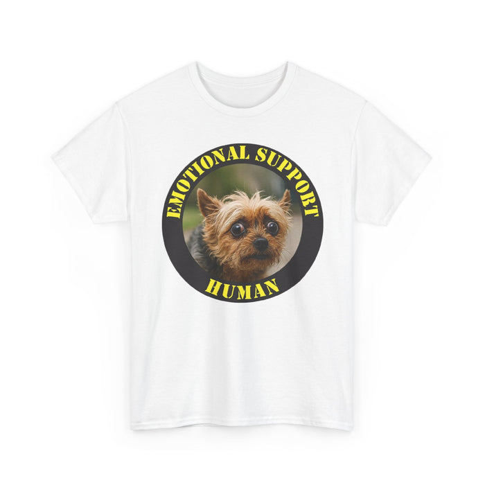Emotional Support Human T-Shirt — Cute Yorkie Pet Therapy Tee