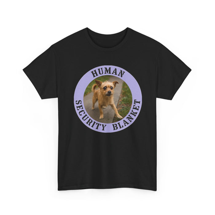 Human Security Blanket T-Shirt — Cute Dog Graphic Tee