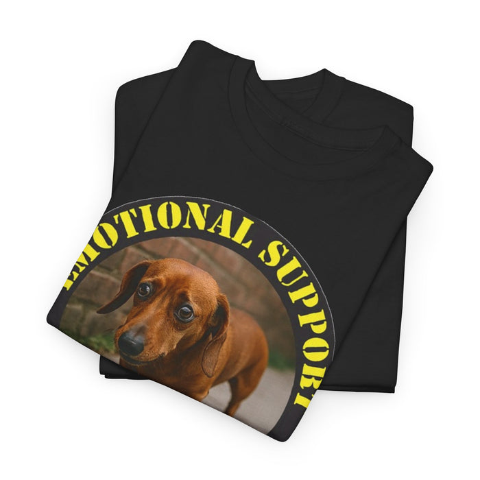 Emotional Support Human T-Shirt — Cute Dachshund Rescue Tee