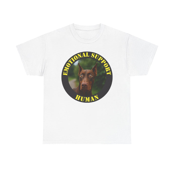 Emotional Support Human T-Shirt – Doberman Pet Lover Tee