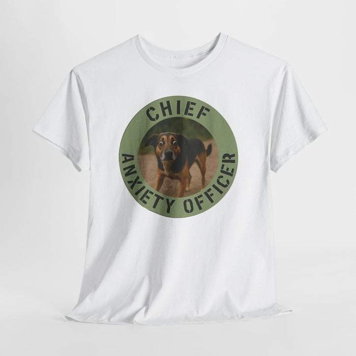 T‑Shirt — "Chief Anxiety Officer" Dog Graphic Tee