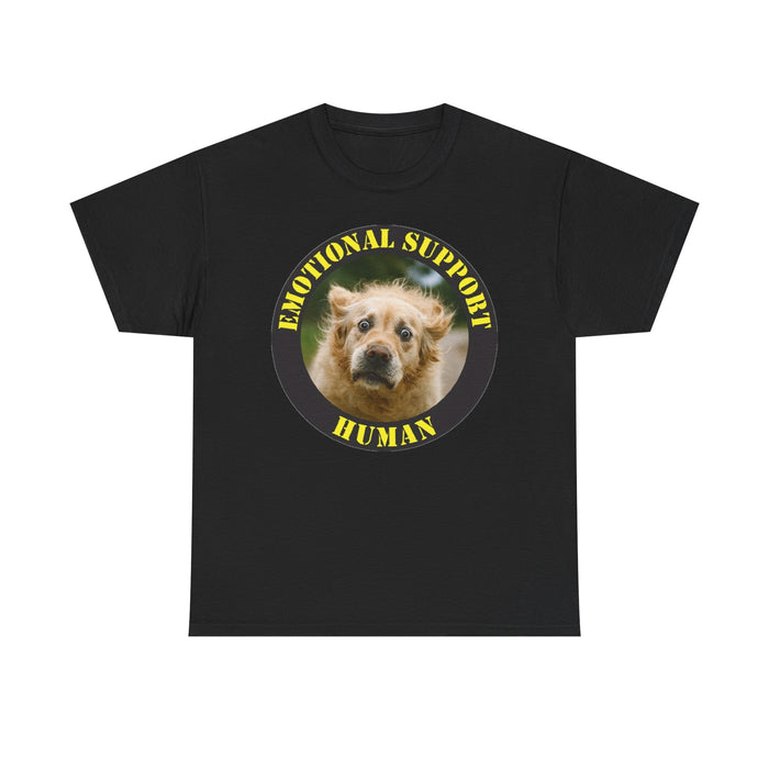 Emotional Support Human T-Shirt — Funny Dog Face Graphic Tee