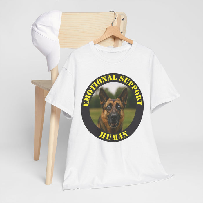 Emotional Support Human T-Shirt — German Shepherd Support Dog Tee