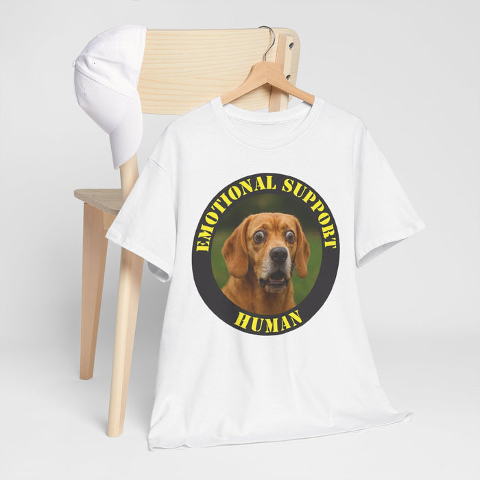 Emotional Support Human T-Shirt — Funny Dog Photo Tee for Pet Lovers