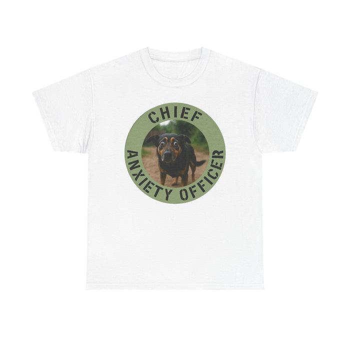 Chief Anxiety Officer T-Shirt — Funny Dog Anxiety Officer Tee