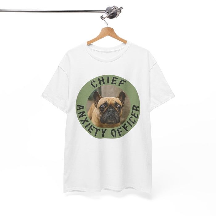 Chief Anxiety Officer T-Shirt — Funny French Bulldog Graphic Tee