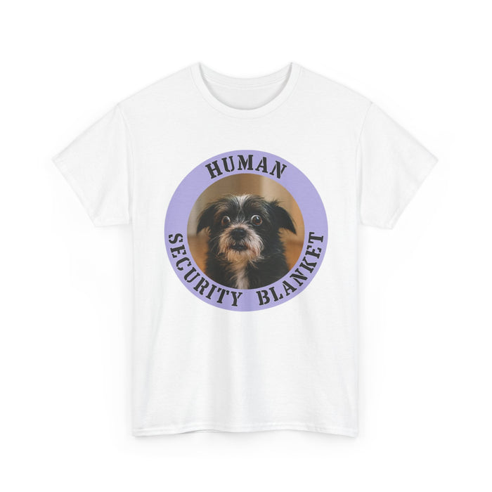 Human Security Blanket Dog Tee — Cute Rescue Pet T‑Shirt