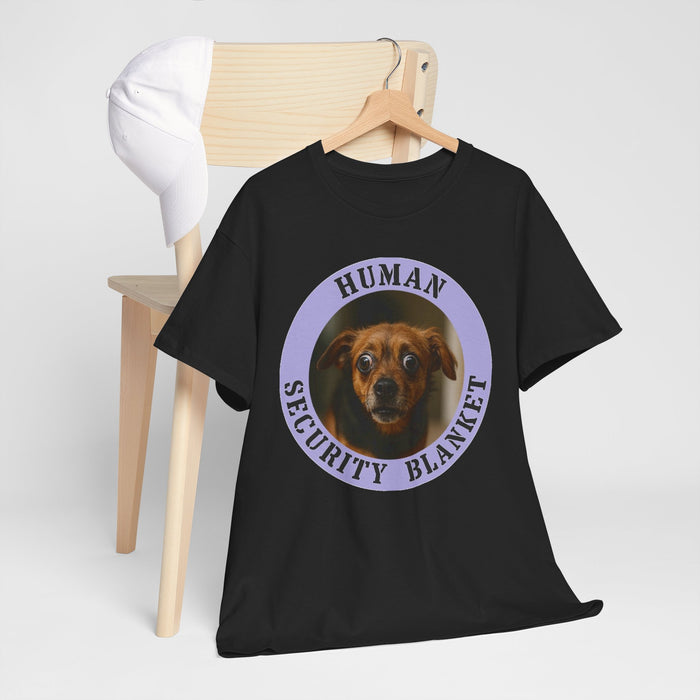 Human Security Blanket Tee — Cute Dog Graphic T-Shirt