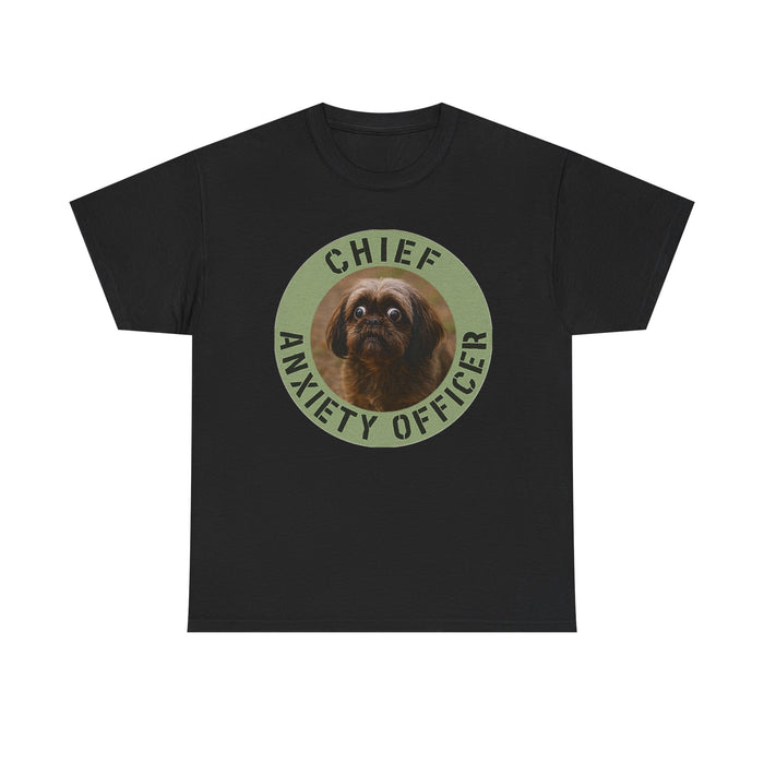 Chief Anxiety Officer T-Shirt — Funny Dog Graphic Tee for Anxious Dog Lovers