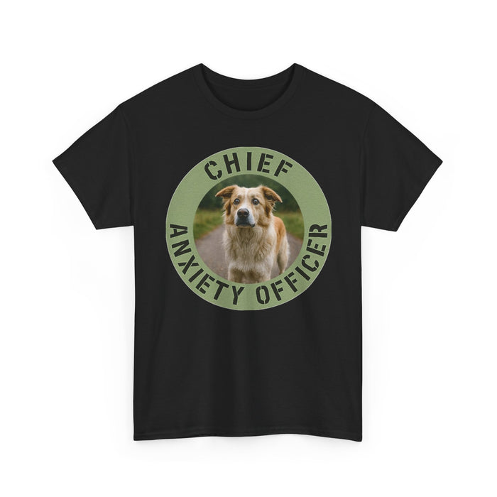 Chief Anxiety Officer T-Shirt — Funny Dog Graphic Tee for Dog Lovers