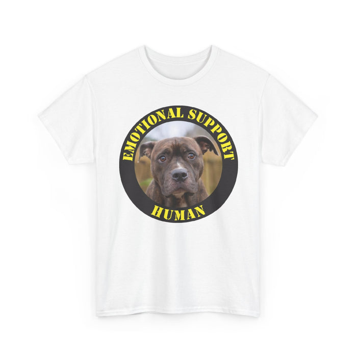 Pit bull Emotional Support Human T-Shirt – Cute Dog Photo Tee