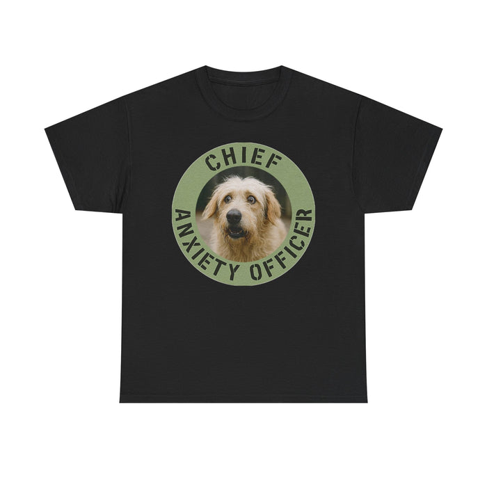 Chief Anxiety Officer T-Shirt — Cute Dog Graphic Tee for Anxious Pet Lovers