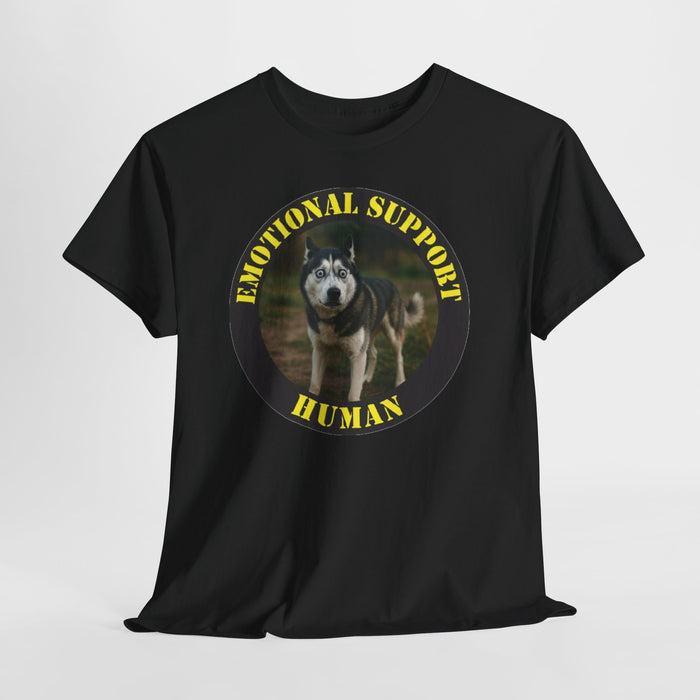 Emotional Support Human T‑Shirt — Funny Dog Support Shirt