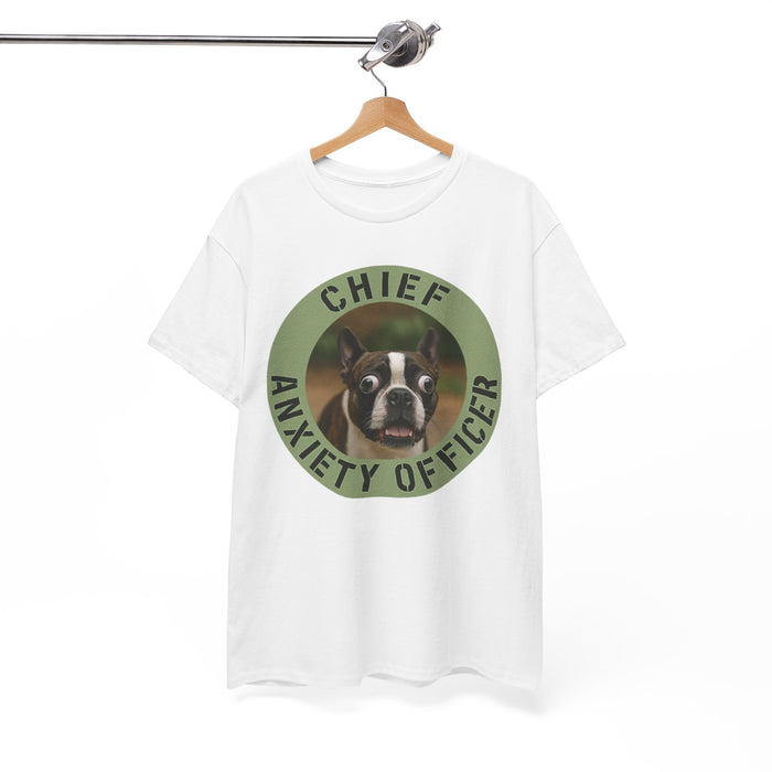 Chief Anxiety Officer Dog T-Shirt – Funny Pet Anxiety Tee