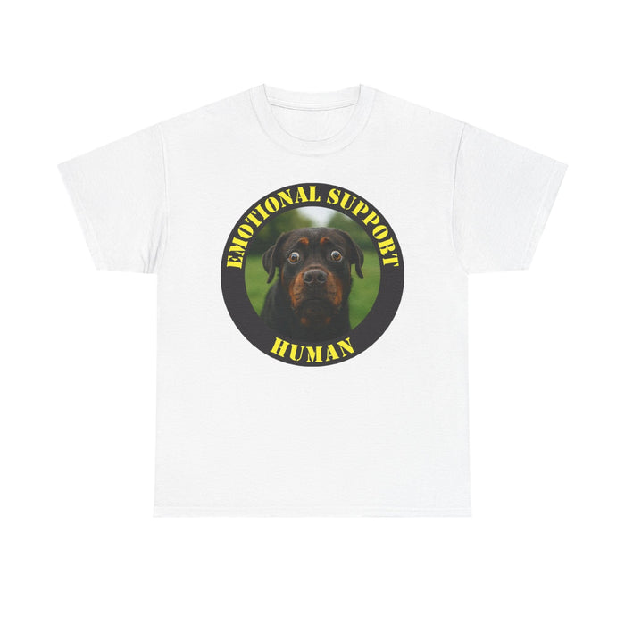 Emotional Support Human T-Shirt — Cute Rottweiler Pet Lover Tee