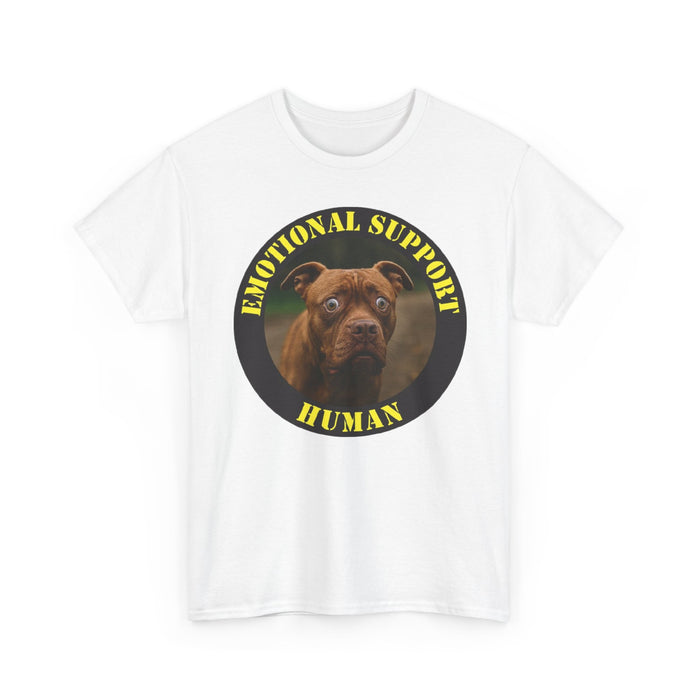 Emotional Support Human T-Shirt — Cute Dog Badge Tee