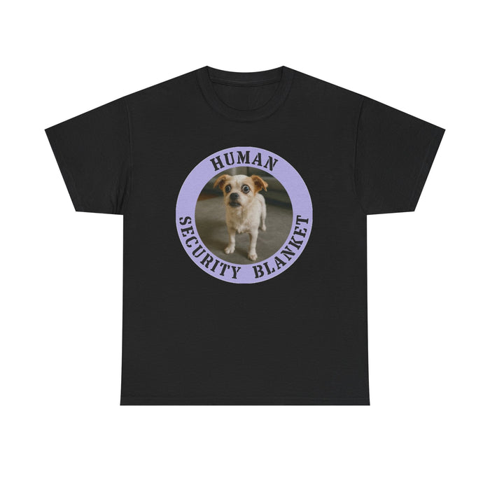 Human Security Blanket T-Shirt — Cute Dog Graphic Tee