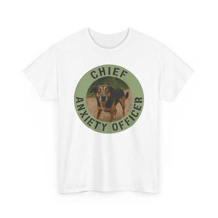 T‑Shirt — "Chief Anxiety Officer" Dog Graphic Tee