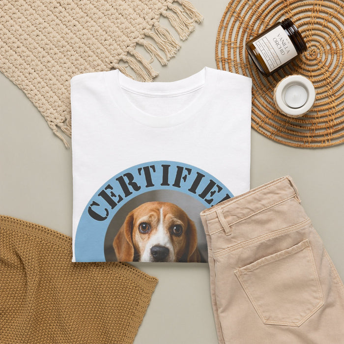 Certified Velcro Dog T‑Shirt — Funny Beagle Pet Lover Tee