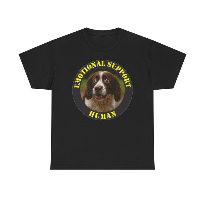 Emotional Support Human T‑Shirt — Dog Meme Tee for Pet Lovers