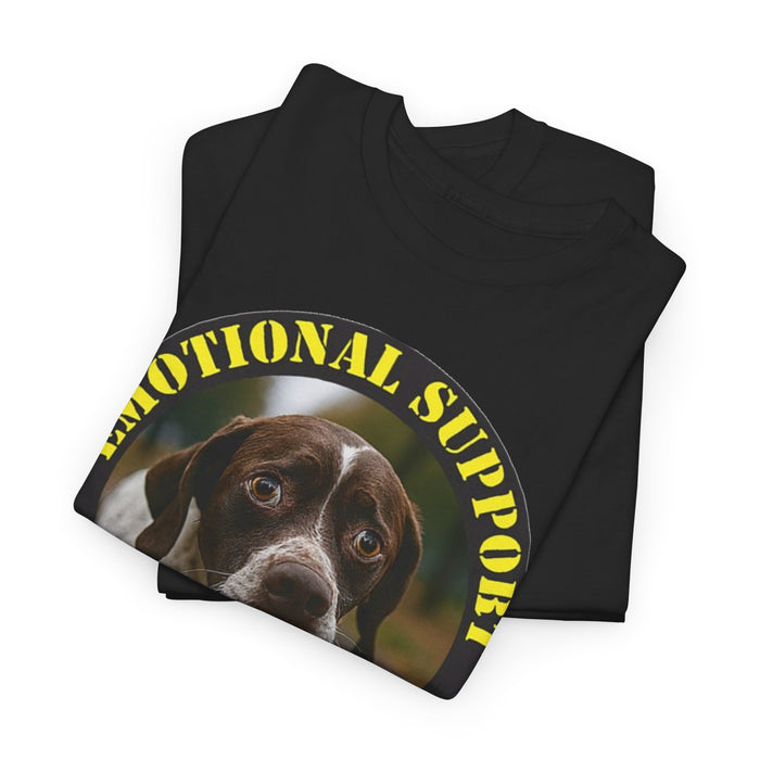 Emotional Support Human T-Shirt – Funny Dog Face Graphic Tee for Pet Lovers