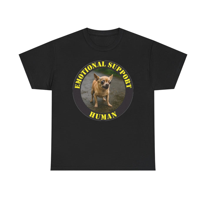 Emotional Support Human T‑Shirt — Cute Dog Badge Tee for Pet Lovers