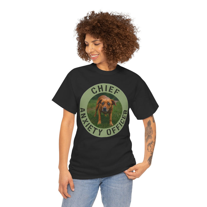 Chief Anxiety Officer T-Shirt — Funny Dog Graphic Tee for Pet Lovers