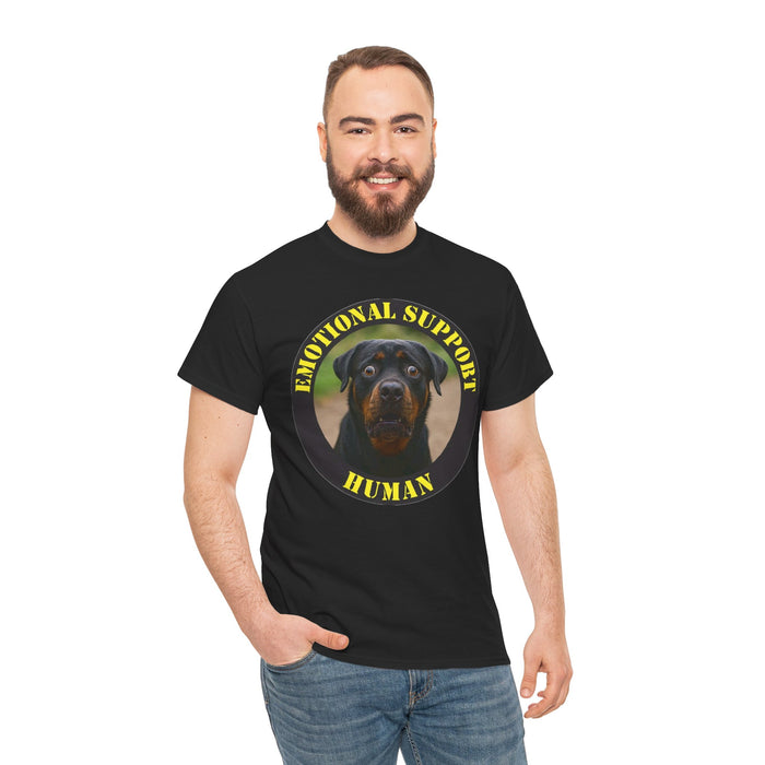 Emotional Support Human T-Shirt — Rottweiler Pet Therapy Tee