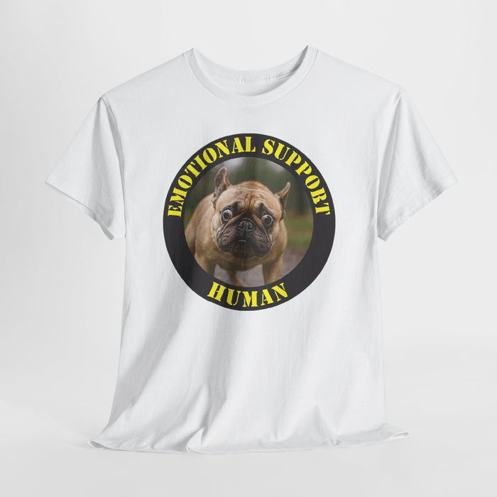 Emotional Support Human Tee — Cute Pug Graphic Dog Lover Shirt