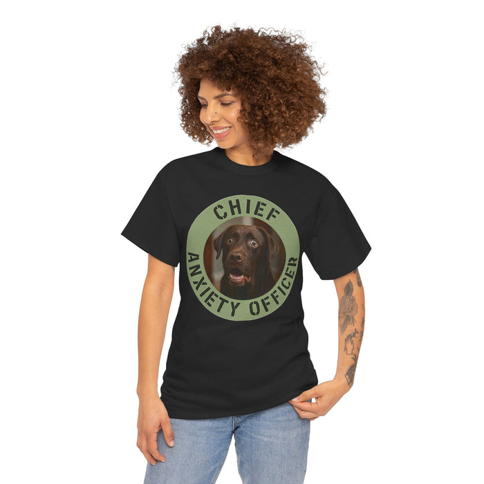Chief Anxiety Officer Dog T‑Shirt – Funny Pet Lover Tee