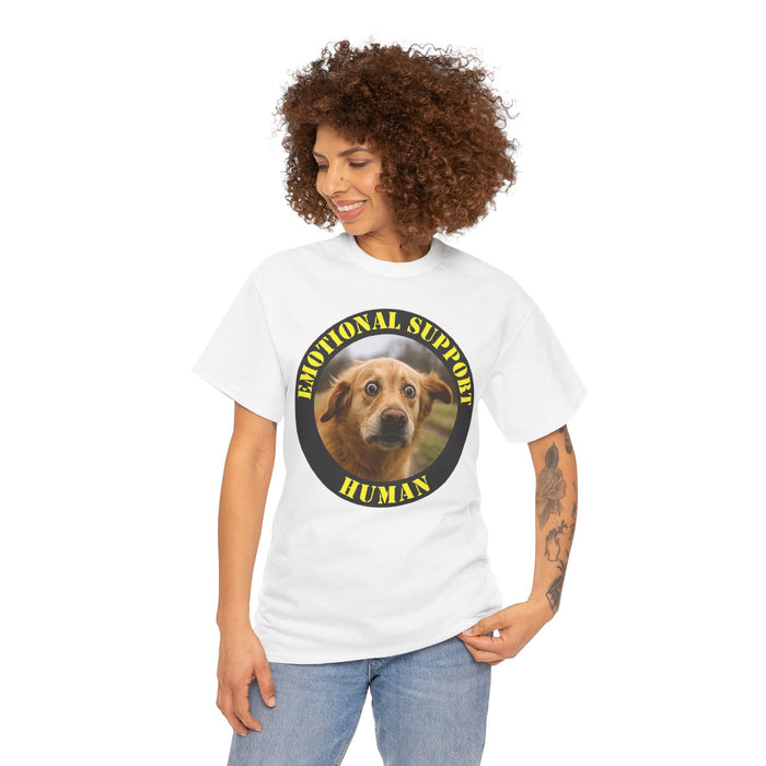 Emotional Support Human T‑Shirt — Cute Dog Photo Graphic Tee