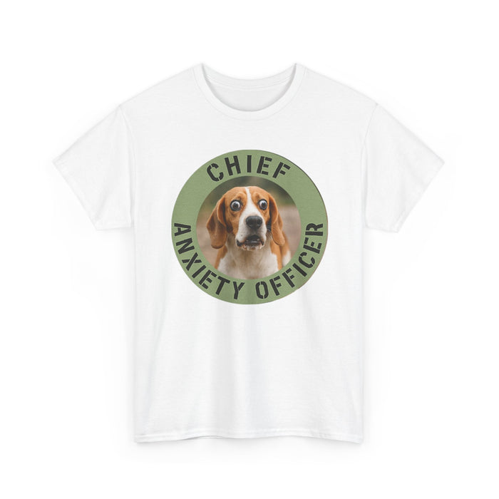 T-Shirt — "Chief Anxiety Officer" Dog Graphic Tee