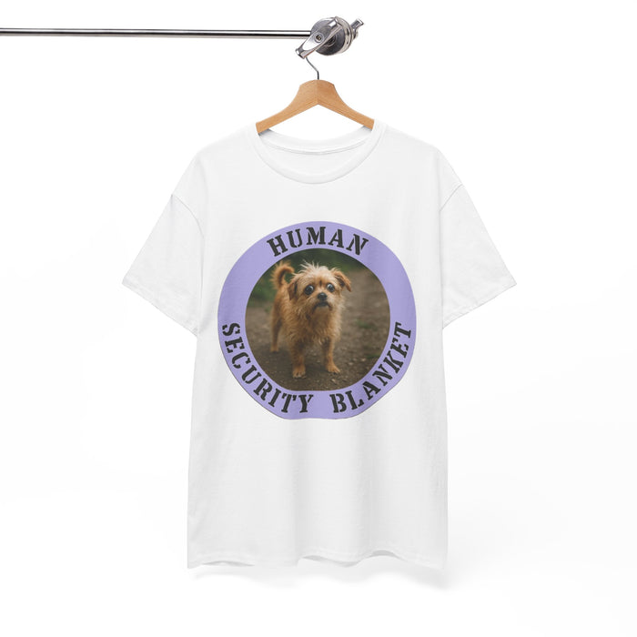 Dog 'Human Security Blanket' T-Shirt – Cute Small Dog Photo Tee