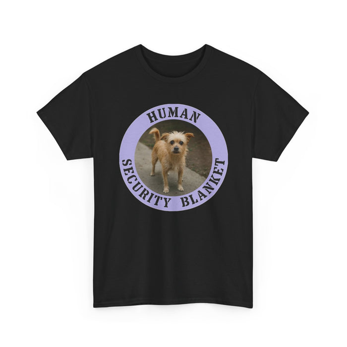 T-Shirt — “Human Security Blanket” Cute Rescue Dog Graphic Tee