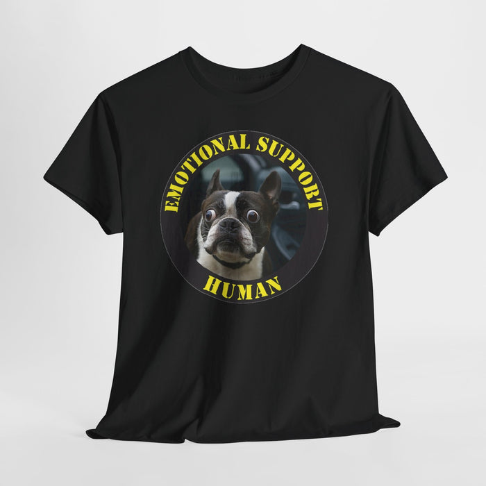 Emotional Support Human T-Shirt — Funny Boston Terrier Pet Tee