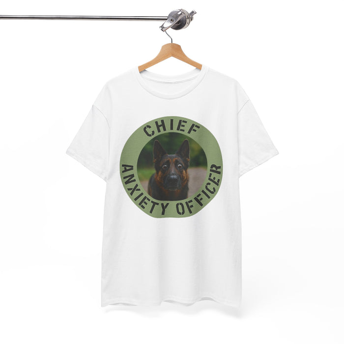Chief Anxiety Officer T-Shirt — Funny Dog Graphic Tee for Pet Lovers