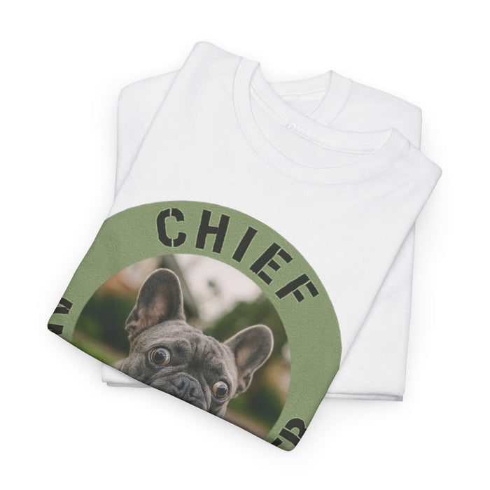 Chief Anxiety Officer Dog T-Shirt — Funny French Bulldog Tee for Dog Lovers