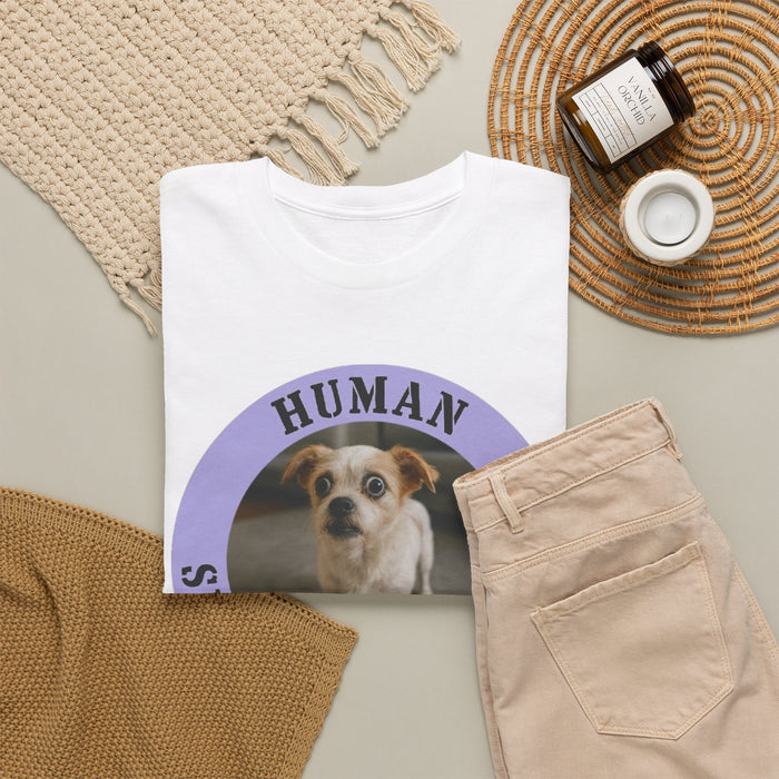 T-Shirt — "Human Security Blanket" Cute Dog Photo Tee
