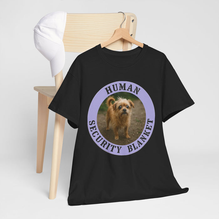 Dog 'Human Security Blanket' T-Shirt – Cute Small Dog Photo Tee
