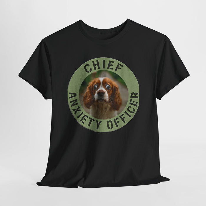 Chief Anxiety Officer T-Shirt — Funny Dog Graphic Tee for Pet Lovers