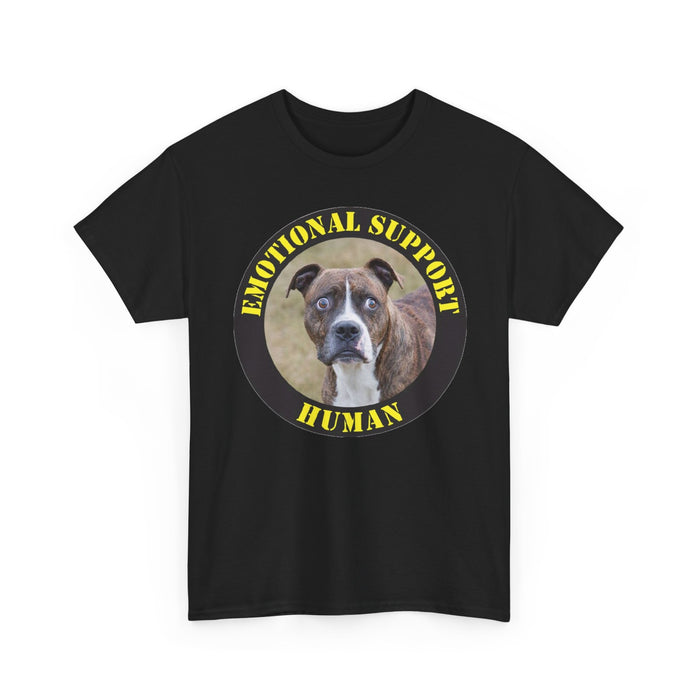Pit Bull Emotional Support Human Tee — Dog Photo Rescue Pet Lover T-Shirt