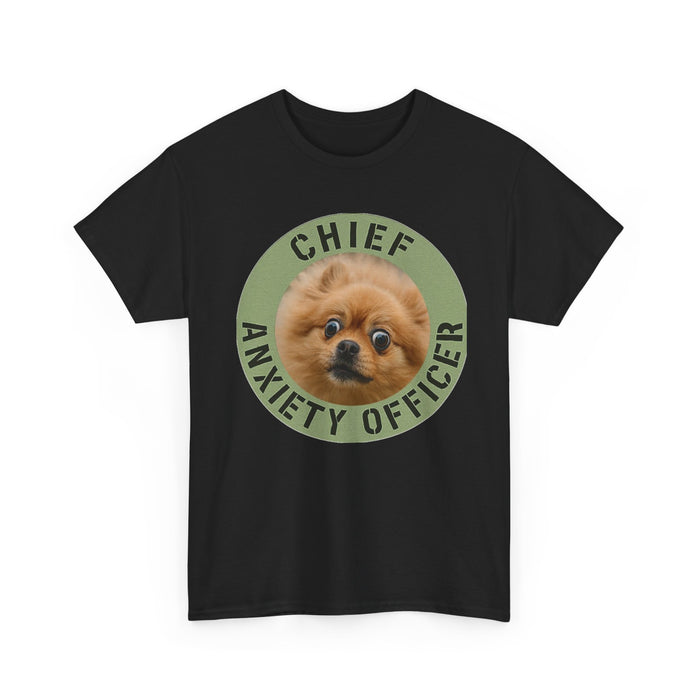 Chief Anxiety Officer Tee — Funny Pomeranian Graphic T-Shirt