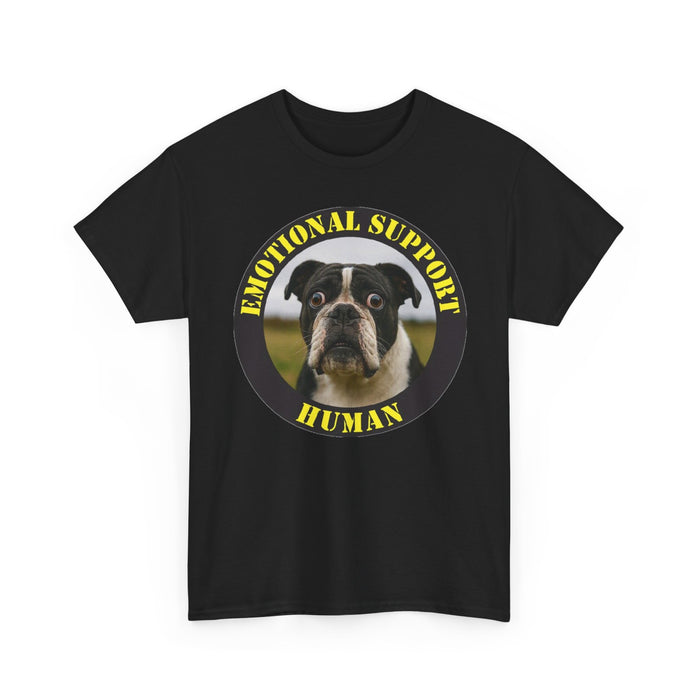 Emotional Support Human Tee — Funny Boston Terrier Dog Graphic T-Shirt
